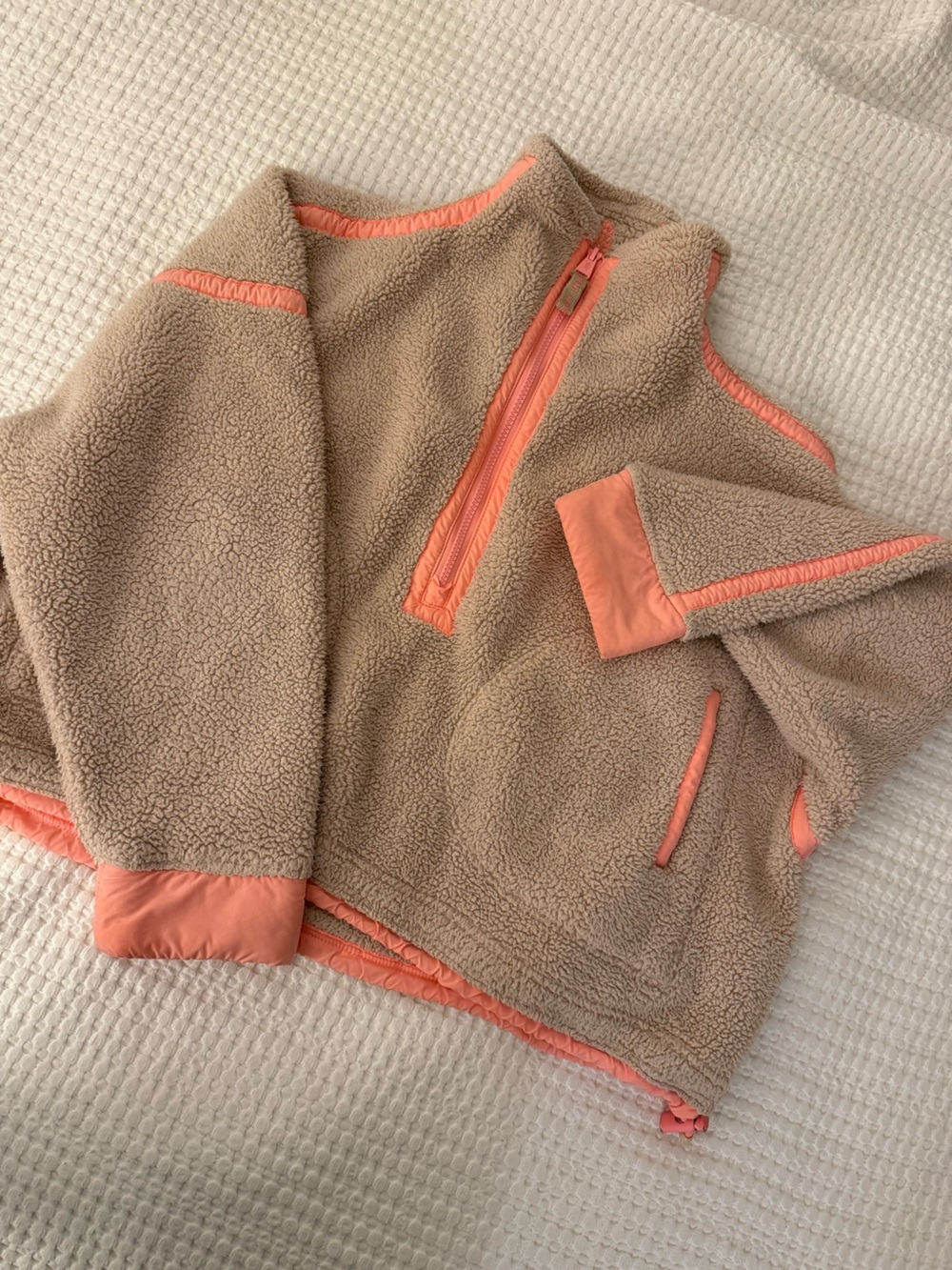 FPM Beige Sherpa Mountain High Half Zip Fleece